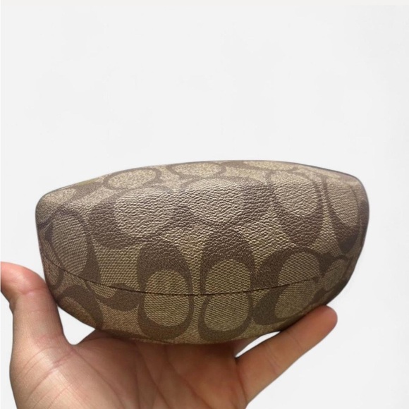 Coach Signature Brown and Cream Eyewear Case - Picture 2 of 3